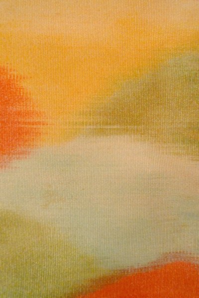 Photo6: O0606Y Vintage Japanese Kimono  Shiny Red  FUKURO NAGOYA Obi Mountain Silk. (Grade B) (6)