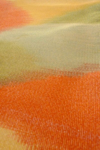 Photo8: O0606Y Vintage Japanese Kimono  Shiny Red  FUKURO NAGOYA Obi Mountain Silk. (Grade B) (8)