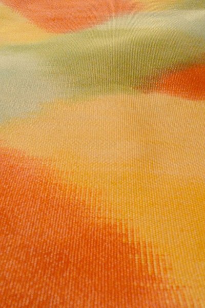 Photo9: O0606Y Vintage Japanese Kimono  Shiny Red  FUKURO NAGOYA Obi Mountain Silk. (Grade B) (9)