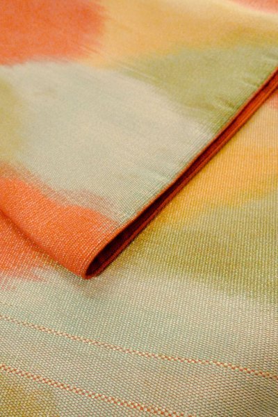 Photo11: O0606Y Vintage Japanese Kimono  Shiny Red  FUKURO NAGOYA Obi Mountain Silk. (Grade B) (11)