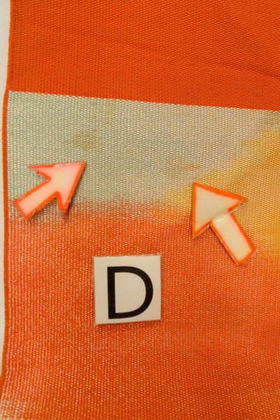 Photo15: O0606Y Vintage Japanese Kimono  Shiny Red  FUKURO NAGOYA Obi Mountain Silk. (Grade B) (15)