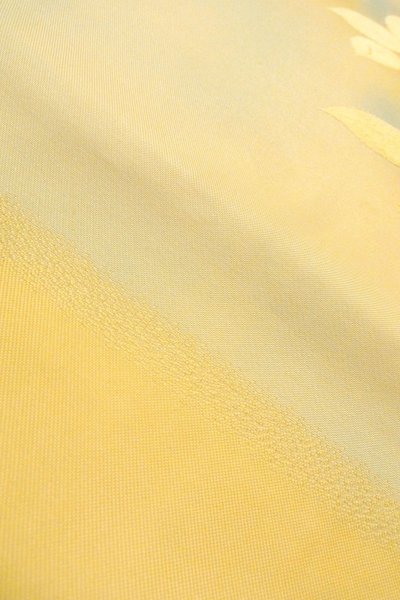 Photo10: O0607A Vintage Japanese Kimono   Ivory  NAGOYA OBI sash Flower Silk. (Grade B) (10)