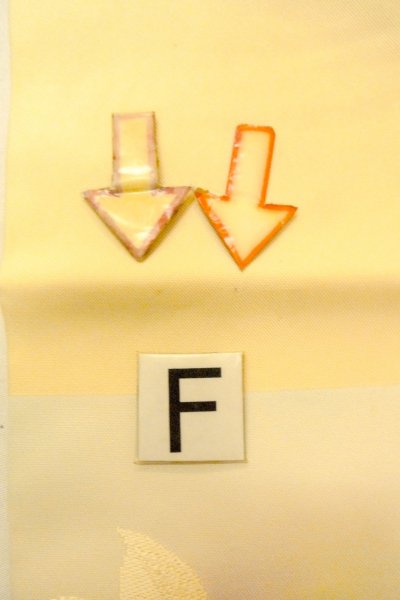 Photo17: O0607A Vintage Japanese Kimono   Ivory  NAGOYA OBI sash Flower Silk. (Grade B) (17)