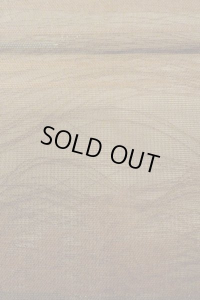 Photo7: O0607B Vintage Japanese Kimono  Dark Brown  FUKURO OBI sash Leaf Linen. (Grade C) (7)