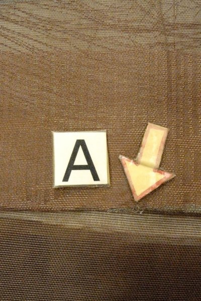 Photo12: O0607B Vintage Japanese Kimono  Dark Brown  FUKURO OBI sash Leaf Linen. (Grade C) (12)