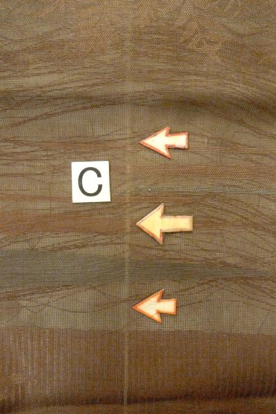 Photo14: O0607B Vintage Japanese Kimono  Dark Brown  FUKURO OBI sash Leaf Linen. (Grade C) (14)