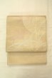 Photo2: O0607C Vintage Japanese Kimono  Shiny Ivory  FUKURO OBI sash  Silk. (Grade B) (2)