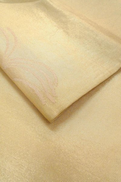Photo11: O0607C Vintage Japanese Kimono  Shiny Ivory  FUKURO OBI sash  Silk. (Grade B) (11)