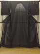 Photo1: Mint O0624C Vintage Japanese kimono   Black MONTSUKI crests for women / Silk.    (Grade A) (1)