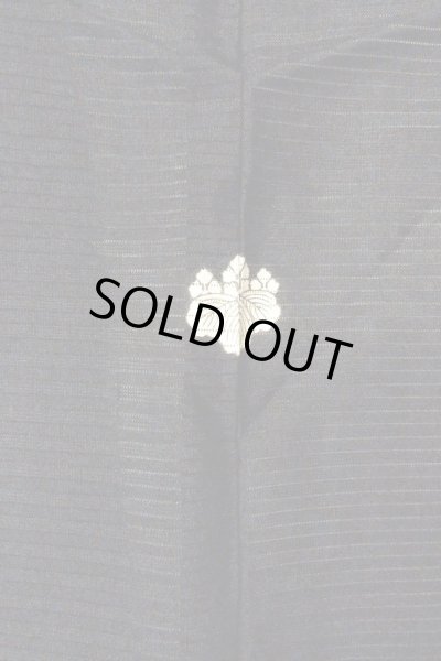 Photo3: Mint O0624C Vintage Japanese kimono   Black MONTSUKI crests for women / Silk.    (Grade A) (3)