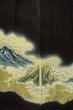Photo4: O0624E Vintage Japanese kimono   Black TOMESODE formal for women / Silk. Cloud, Discolored all over.  (Grade C) (4)