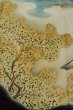 Photo8: O0624E Vintage Japanese kimono   Black TOMESODE formal for women / Silk. Cloud, Discolored all over.  (Grade C) (8)