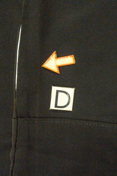 Photo23: O0624E Vintage Japanese kimono   Black TOMESODE formal for women / Silk. Cloud, Discolored all over.  (Grade C) (23)