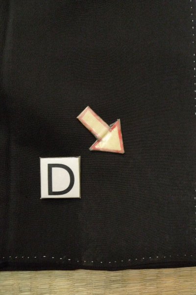 Photo23: O0624F Vintage Japanese kimono   Black TOMESODE formal for women / Silk. Chrysanthemum,   (Grade C) (23)