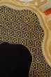 Photo10: O0624G Vintage Japanese kimono   Black TOMESODE formal for women / Silk. Chinese flower,   (Grade D) (10)