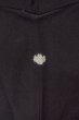 Photo4: O0624H Vintage Japanese kimono   Black TOMESODE formal for women / Synthetic. Flower,   (Grade D) (4)