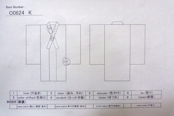 Photo17: O0624K Vintage Japanese kimono   Black TOMESODE formal for women / Synthetic. Leaf,   (Grade D) (17)