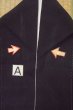 Photo18: O0624K Vintage Japanese kimono   Black TOMESODE formal for women / Synthetic. Leaf,   (Grade D) (18)