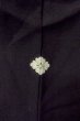 Photo4: O0624L Vintage Japanese kimono   Black TOMESODE formal for women / Silk. Flower,   (Grade B) (4)