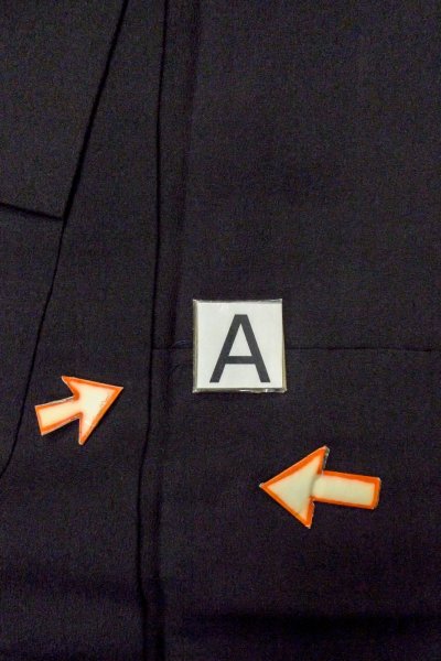 Photo16: O0624L Vintage Japanese kimono   Black TOMESODE formal for women / Silk. Flower,   (Grade B) (16)