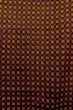 Photo3: O0624M Antique Japanese kimono  Dark Yellow TSUMUGI pongee for women / Silk. Plaid Checks,   (Grade B) (3)