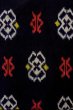Photo3: O0624N Antique Japanese kimono   Black ORI woven for women / Silk. Geometrical pattern,   (Grade B) (3)