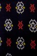 Photo4: O0624N Antique Japanese kimono   Black ORI woven for women / Silk. Geometrical pattern,   (Grade B) (4)