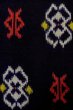 Photo5: O0624N Antique Japanese kimono   Black ORI woven for women / Silk. Geometrical pattern,   (Grade B) (5)