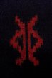 Photo7: O0624N Antique Japanese kimono   Black ORI woven for women / Silk. Geometrical pattern,   (Grade B) (7)