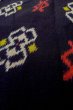 Photo8: O0624N Antique Japanese kimono   Black ORI woven for women / Silk. Geometrical pattern,   (Grade B) (8)