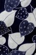 Photo3: O0624O Vintage Japanese kimono   Indigo Blue YUKATA summer(made in Japan) for women / Cotton/hemp Flower,   (Grade C) (3)