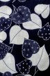 Photo4: O0624O Vintage Japanese kimono   Indigo Blue YUKATA summer(made in Japan) for women / Cotton/hemp Flower,   (Grade C) (4)