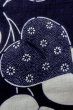 Photo5: O0624O Vintage Japanese kimono   Indigo Blue YUKATA summer(made in Japan) for women / Cotton/hemp Flower,   (Grade C) (5)