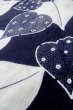 Photo8: O0624O Vintage Japanese kimono   Indigo Blue YUKATA summer(made in Japan) for women / Cotton/hemp Flower,   (Grade C) (8)