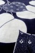 Photo9: O0624O Vintage Japanese kimono   Indigo Blue YUKATA summer(made in Japan) for women / Cotton/hemp Flower,   (Grade C) (9)