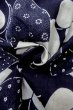 Photo11: O0624O Vintage Japanese kimono   Indigo Blue YUKATA summer(made in Japan) for women / Cotton/hemp Flower,   (Grade C) (11)