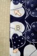 Photo15: O0624O Vintage Japanese kimono   Indigo Blue YUKATA summer(made in Japan) for women / Cotton/hemp Flower,   (Grade C) (15)