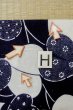 Photo21: O0624O Vintage Japanese kimono   Indigo Blue YUKATA summer(made in Japan) for women / Cotton/hemp Flower,   (Grade C) (21)