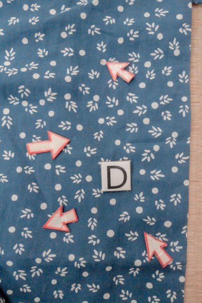 Photo17: O0624P Vintage Japanese kimono  Grayish  Blue  YUKATA summer(made in Japan) for women /  Cotton.  Leaf,   (Grade C) (17)