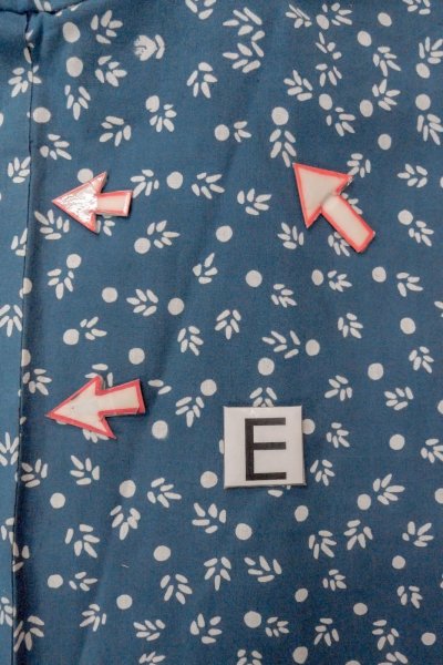 Photo18: O0624P Vintage Japanese kimono  Grayish  Blue  YUKATA summer(made in Japan) for women /  Cotton.  Leaf,   (Grade C) (18)