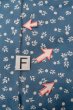 Photo19: O0624P Vintage Japanese kimono  Grayish  Blue  YUKATA summer(made in Japan) for women /  Cotton.  Leaf,   (Grade C) (19)