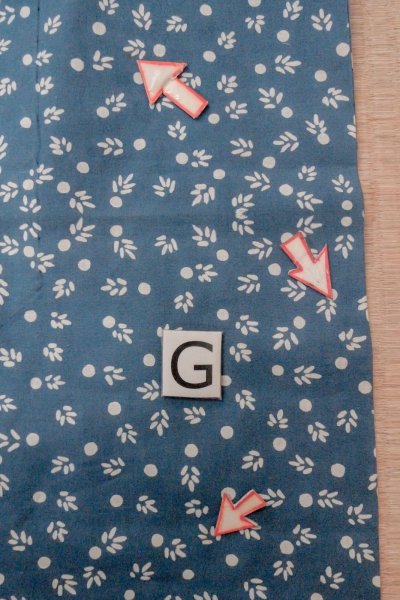 Photo20: O0624P Vintage Japanese kimono  Grayish  Blue  YUKATA summer(made in Japan) for women /  Cotton.  Leaf,   (Grade C) (20)