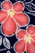 Photo6: O0624Q Vintage Japanese kimono    Indigo Blue  Pour Dyed Yukata for women /  Cotton.  Flower,   (Grade D) (6)