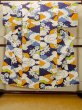 Photo1: O0624S Vintage Japanese kimono    Indigo Blue  YUKATA summer(made in Japan) for women /  Cotton.  MOMIJI maple leaf,   (Grade C) (1)