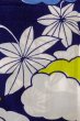 Photo7: O0624S Vintage Japanese kimono    Indigo Blue  YUKATA summer(made in Japan) for women /  Cotton.  MOMIJI maple leaf,   (Grade C) (7)