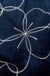 Photo5: O0624U Vintage Japanese kimono  Dark  Indigo Blue  YUKATA summer(made in Japan) for women /  Cotton.  Flower   (Grade B) (5)