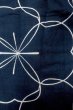 Photo6: O0624U Vintage Japanese kimono  Dark  Indigo Blue  YUKATA summer(made in Japan) for women /  Cotton.  Flower   (Grade B) (6)
