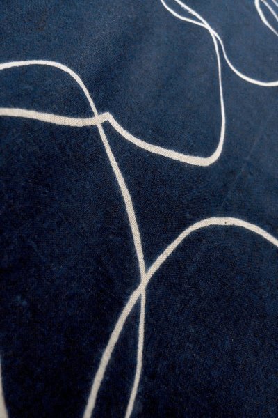 Photo10: O0624U Vintage Japanese kimono  Dark  Indigo Blue  YUKATA summer(made in Japan) for women /  Cotton.  Flower   (Grade B) (10)