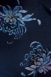 Photo3: O0624V Vintage Japanese kimono  Dark  Indigo Blue  Pour Dyed Yukata for women /  Cotton.  Chrysanthemum   (Grade B) (3)