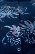 Photo9: O0624V Vintage Japanese kimono  Dark  Indigo Blue  Pour Dyed Yukata for women /  Cotton.  Chrysanthemum   (Grade B) (9)